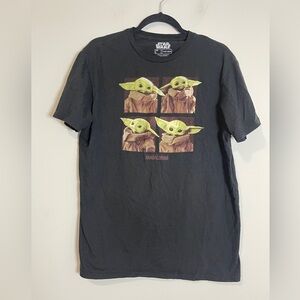 Star Wars Mens T-shirt Size Large Black Yoda Graphic Tee